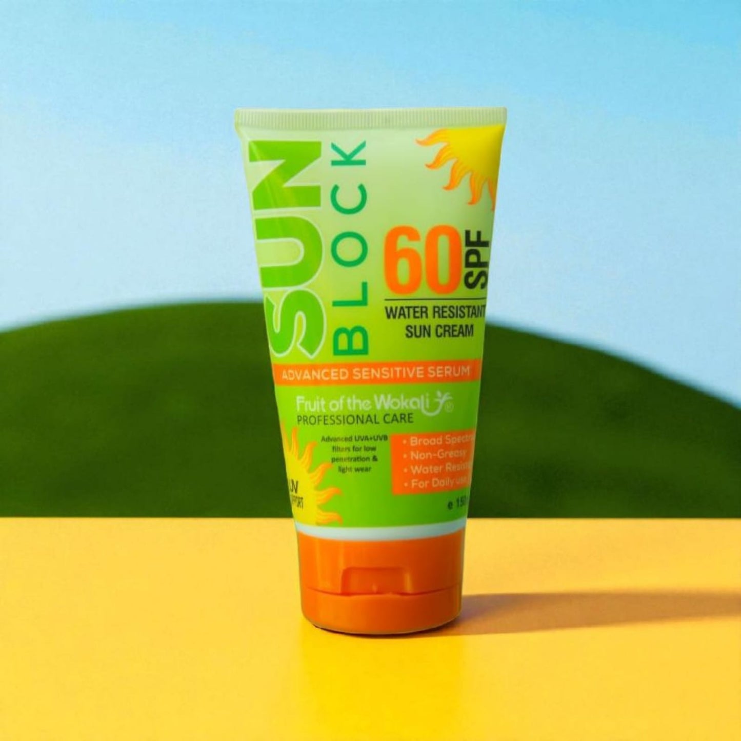 Fruit of the Wokali Sunblock SPF 60 – Advanced Sensitive Serum - 150ml