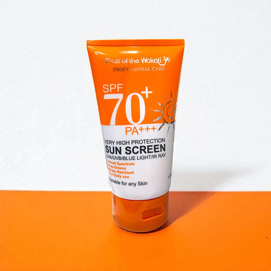 Fruit of the Wokali Sunblock SPF 70+ –Very High UV Protection for All Skin Types- 150ml