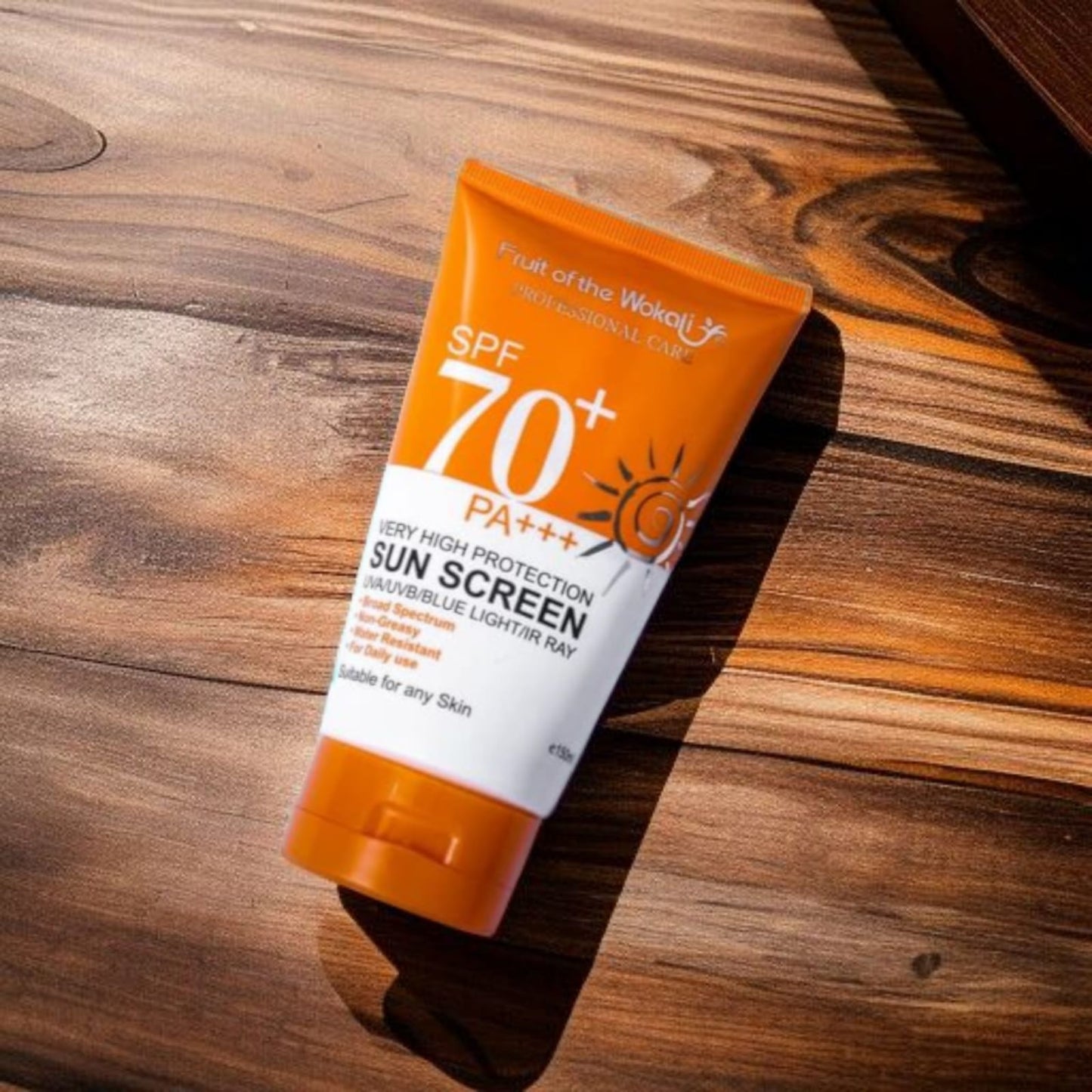 Fruit of the Wokali Sunblock SPF 70+ –Very High UV Protection for All Skin Types- 150ml