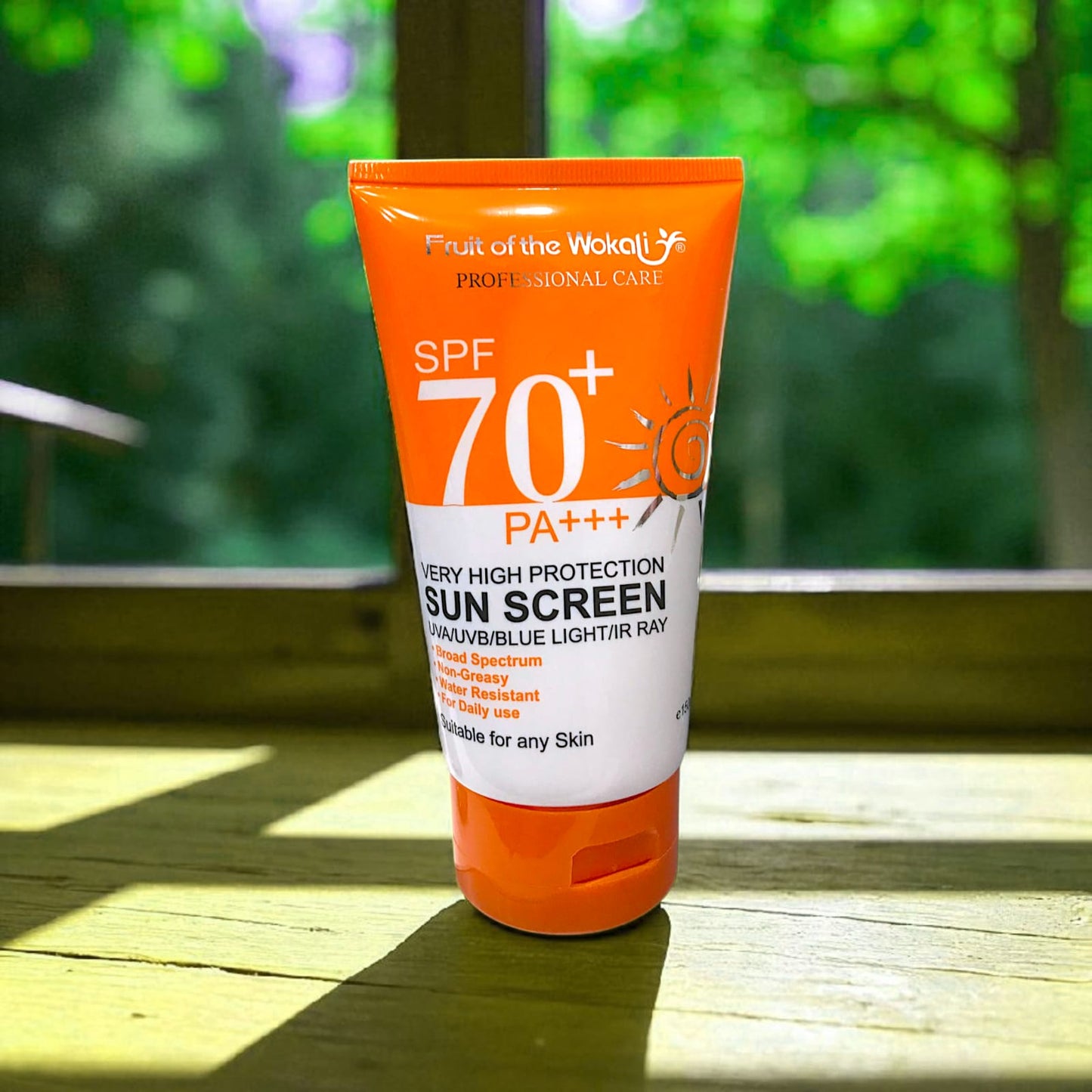Fruit of the Wokali Sunblock SPF 70+ –Very High UV Protection for All Skin Types- 150ml