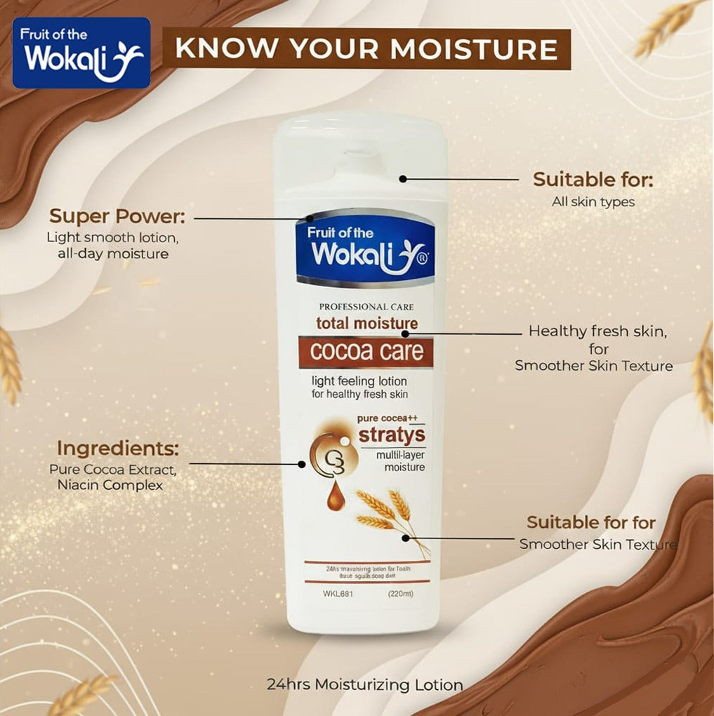 Fruit of Wokali Cocoa Care Moisturizing Lotion-230 ml