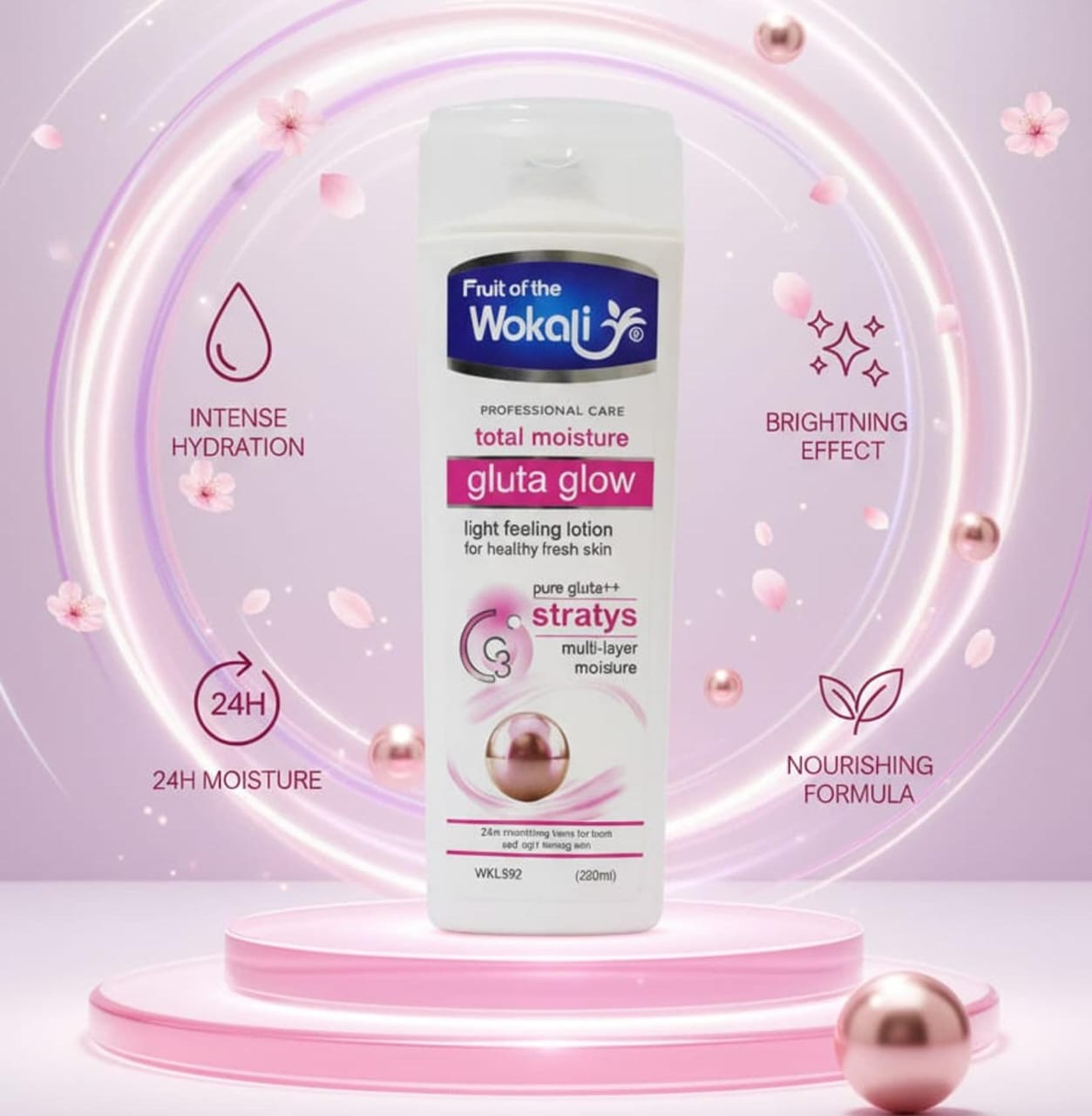 Fruit of Wokali Gluta Glow Moisturizing Lotion-230 ml