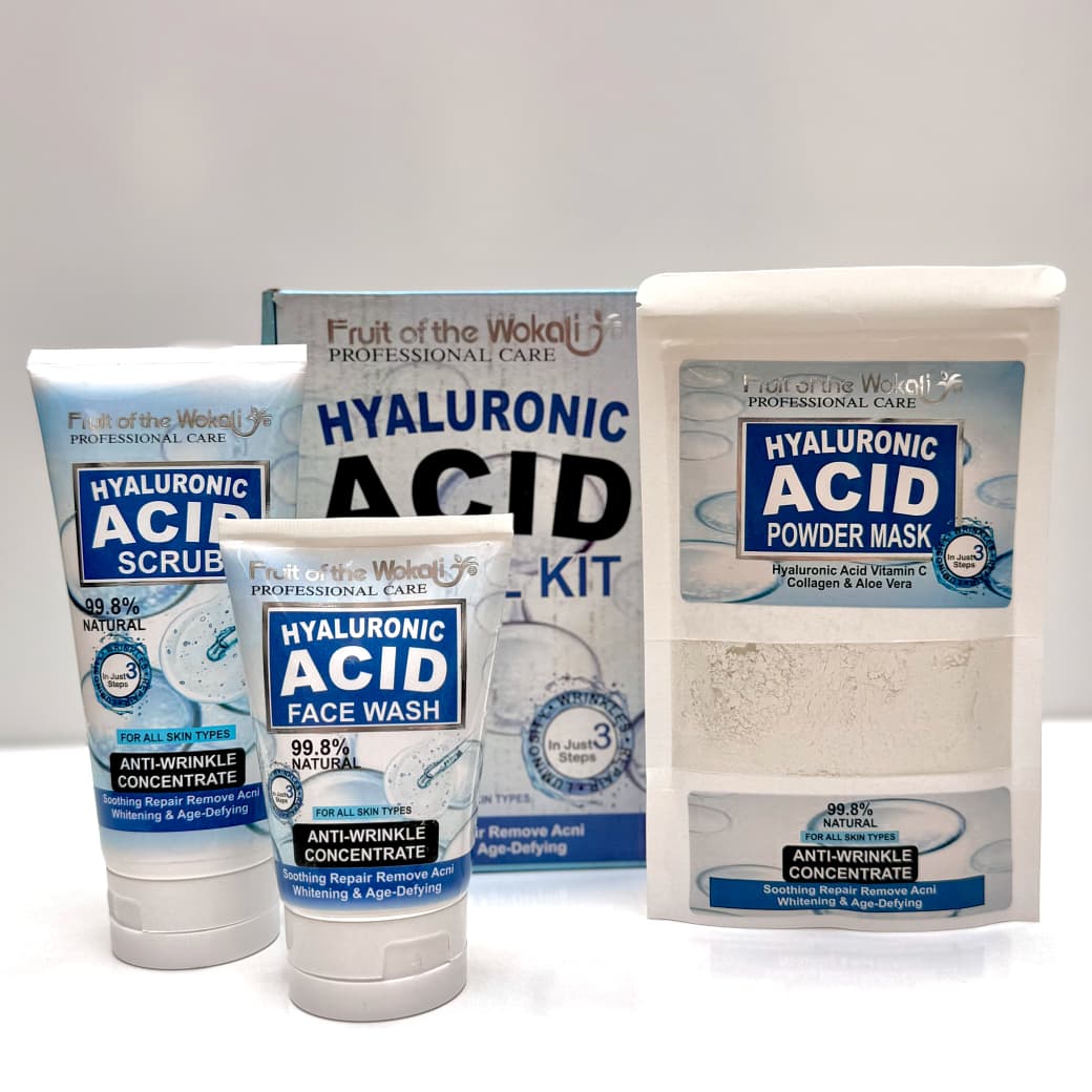 Fruit Of The Wokali 3 in 1 Hayluronic Acid Facial Kit (Face Wash, Face Mask & Face Mask)