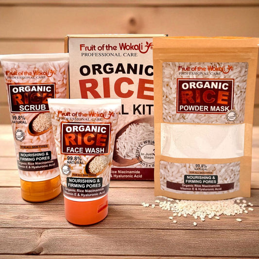 Fruit Of The Wokali 3 in 1 Rice Facial Kit Face Wash, Face Mask & Face Mask)