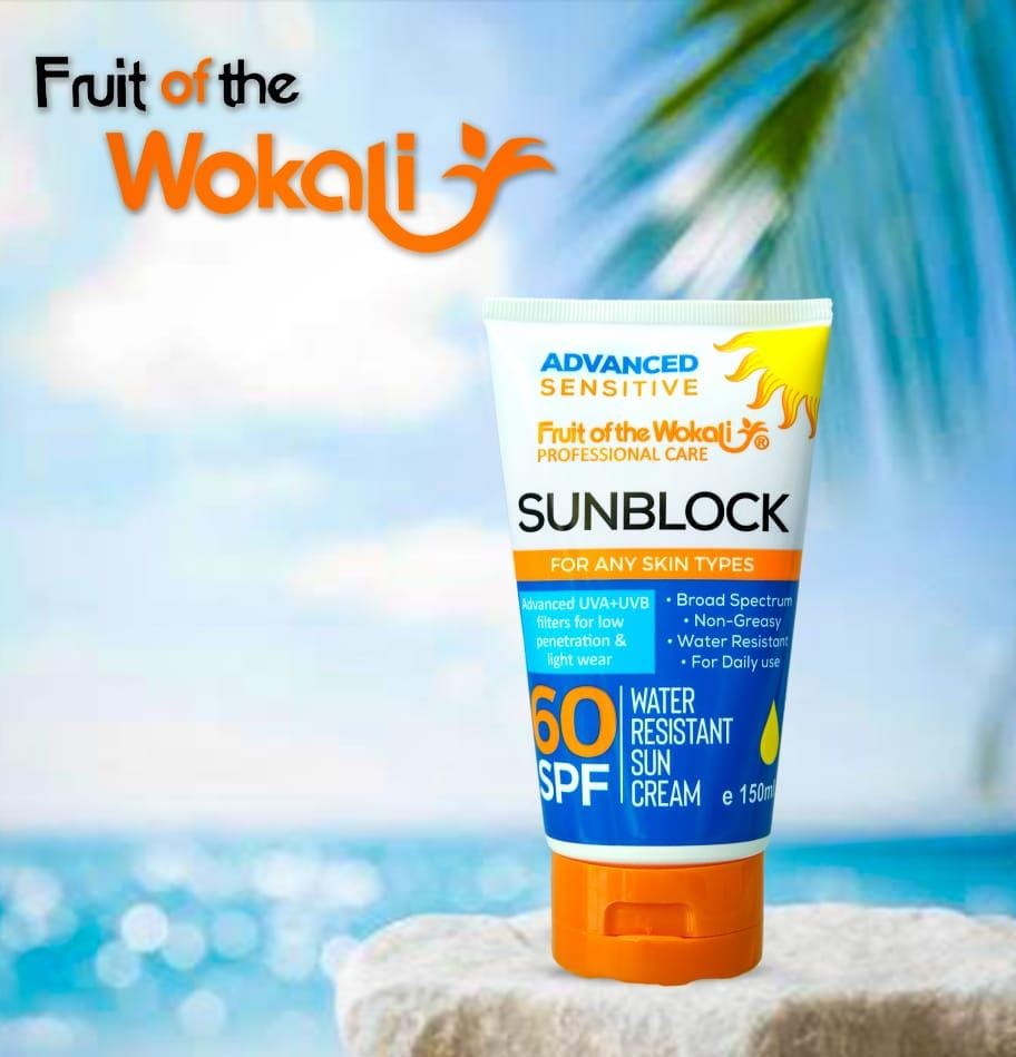 Fruit of the Wokali Sunblock SPF 60 – Daily Protection for All Skin Types- 150ml