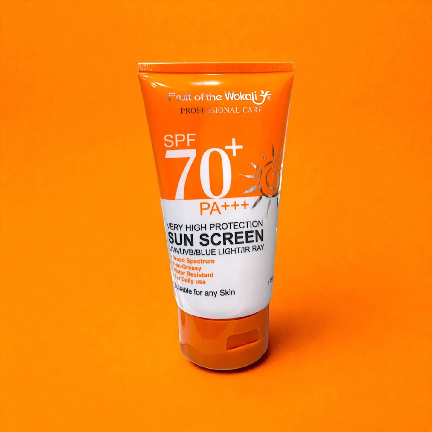 Fruit of the Wokali Sunblock SPF 70+ –Very High UV Protection for All Skin Types- 150ml